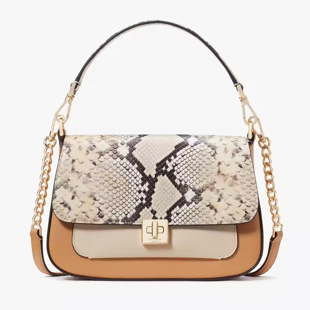 kate spade Phoebe Snake Embossed Flap Crossbody Bag NWT